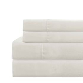 Lanester 4 Piece Deep Pocket Microfiber King Size Sheet Set ; White; DunaWest