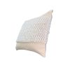 20 x 20 Square Cotton Accent Throw Pillow; Soft Banded Braided Patchwork; White; Cream; DunaWest