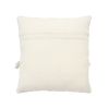18 x 18 Square Cotton Decorative Accent Throw Pillow; Raised Diamond Embroidery; Beige; DunaWest