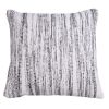 18 x 18 Handcrafted Cotton Accent Throw Pillow; Woven Lined Design; White; Gray; Black; DunaWest