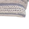 Adiv 18 x 18 Handcrafted Soft Shaggy Cotton Accent Throw Pillow; Woven Yarn; Beige; Gray; DunaWest