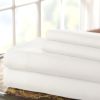 Lanester 4 Piece Deep Pocket Microfiber King Size Sheet Set ; White; DunaWest