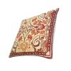 18 x 18 Square Cotton Accent Throw Pillow; Scrolled Floral Pattern; Multicolor; DunaWest