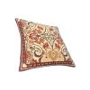 18 x 18 Square Cotton Accent Throw Pillow; Scrolled Floral Pattern; Multicolor; DunaWest