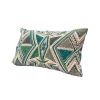12 x 20 Modern Accent Pillow; Soft Cotton Cover With Filler; Geometric Design; Teal Blue; Beige; Gray; DunaWest