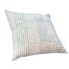 18 x 18 Handcrafted Square Cotton Accent Throw Pillow; Aztec Minimalistic Print; Blue; White; DunaWest