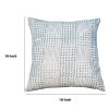 18 x 18 Handcrafted Square Cotton Accent Throw Pillow; Aztec Minimalistic Print; Blue; White; DunaWest