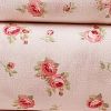 Melun 4 Piece Rose Pattern King Size Microfiber Sheet Set ; Pink; DunaWest