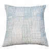 18 x 18 Handcrafted Square Cotton Accent Throw Pillow; Aztec Minimalistic Print; Blue; White; DunaWest