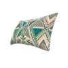 12 x 20 Modern Accent Pillow; Soft Cotton Cover With Filler; Geometric Design; Teal Blue; Beige; Gray; DunaWest