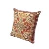 18 x 18 Square Cotton Accent Throw Pillow; Scrolled Floral Pattern; Multicolor; DunaWest