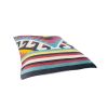 24 x 24 Square Cotton Accent Throw Pillow; Geometric Aztec Tribal Pattern; Multicolor; DunaWest