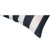 20 x 20 Modern Square Cotton Accent Throw Pillow; Classic Block Stripes; Black; White; DunaWest