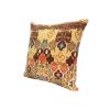 18 x 18 Square Accent Pillow; Printed Unique Quatrefoil Design; Polyester Filler; Brown; Orange; Yellow; DunaWest