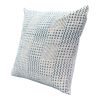 18 x 18 Handcrafted Square Cotton Accent Throw Pillow; Aztec Minimalistic Print; Blue; White; DunaWest