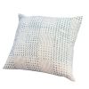 18 x 18 Handcrafted Square Cotton Accent Throw Pillow; Aztec Minimalistic Print; Blue; White; DunaWest